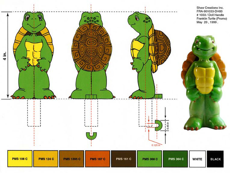 Doll Umbrella Handel-Turtle